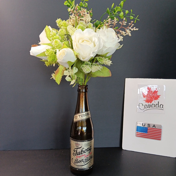 Vintage Tuborg Bottle Bottle Canadian Brown Glass 338ml Home Decor Denmark - Picture 2 of 16